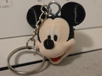 Cartoon Mickey Mouse Head Keychain