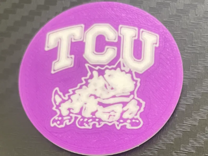 TCU golf ball marker