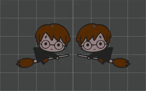 Harry Potter "Harry on Broom" Earrings view 3