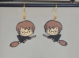 Harry Potter "Harry on Broom" Earrings