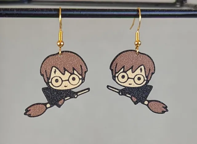 Harry Potter "Harry on Broom" Earrings