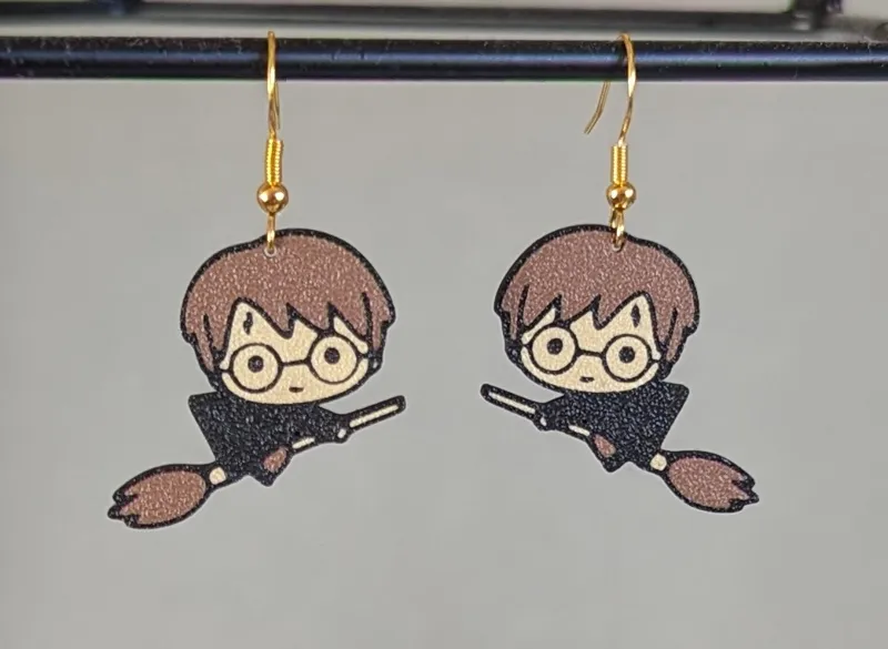 Harry Potter "Harry on Broom" Earrings