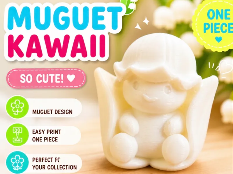 Cute Muguet Kawai - single color -  faster print