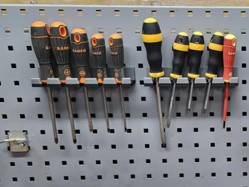 Screwdriver holder for tool board