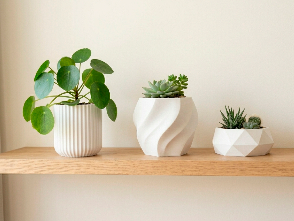 Organic Spiral Planter - Modern Minimalist Decor