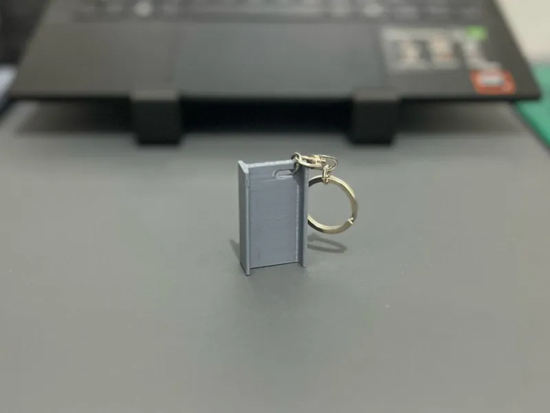 Simple Bag Charm Construction Keychain - WF Beam