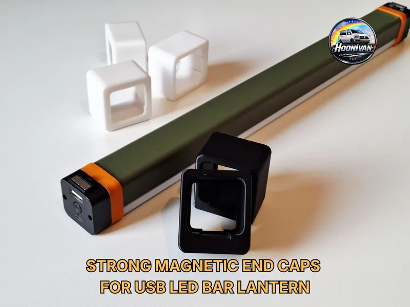 Magnetic End Caps for USB LED Bar Lantern