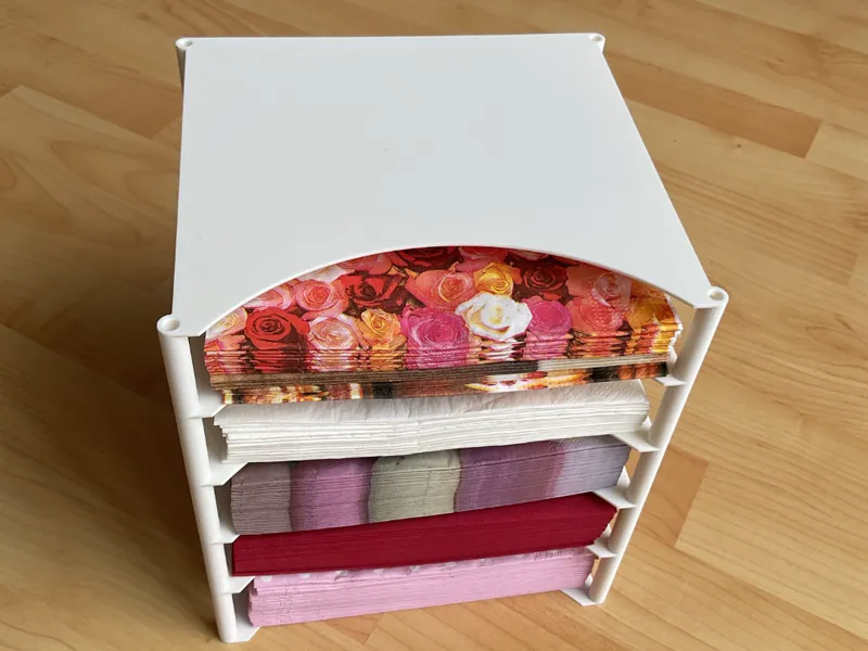 Modularer Servietten Halter Organizer Regal