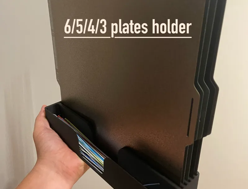 Plates holder with purge line bin