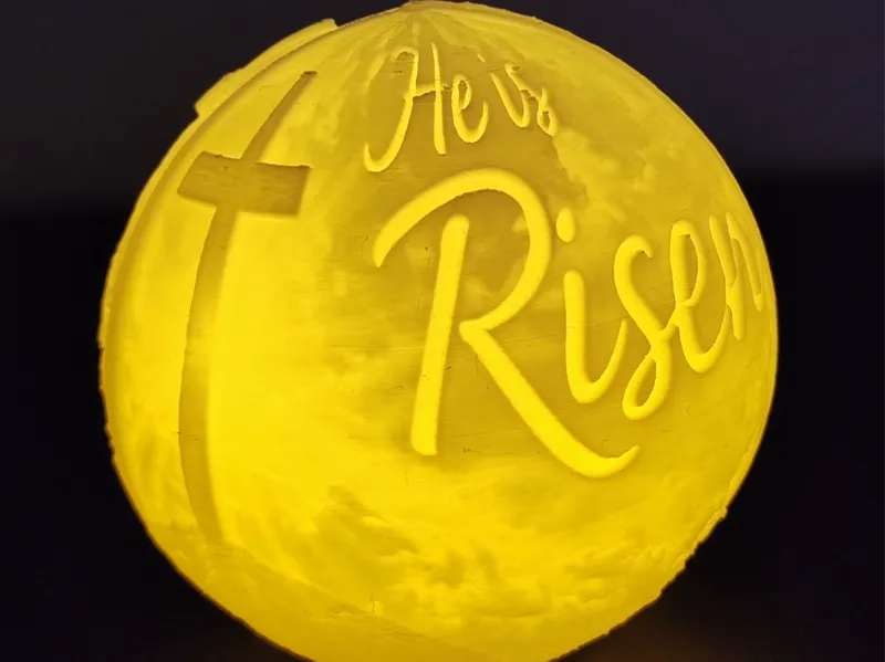 Easter Litho Light Ball No1