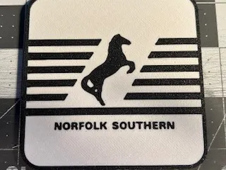 Norfolk Southern Prancing Pony Logo Square Coaster