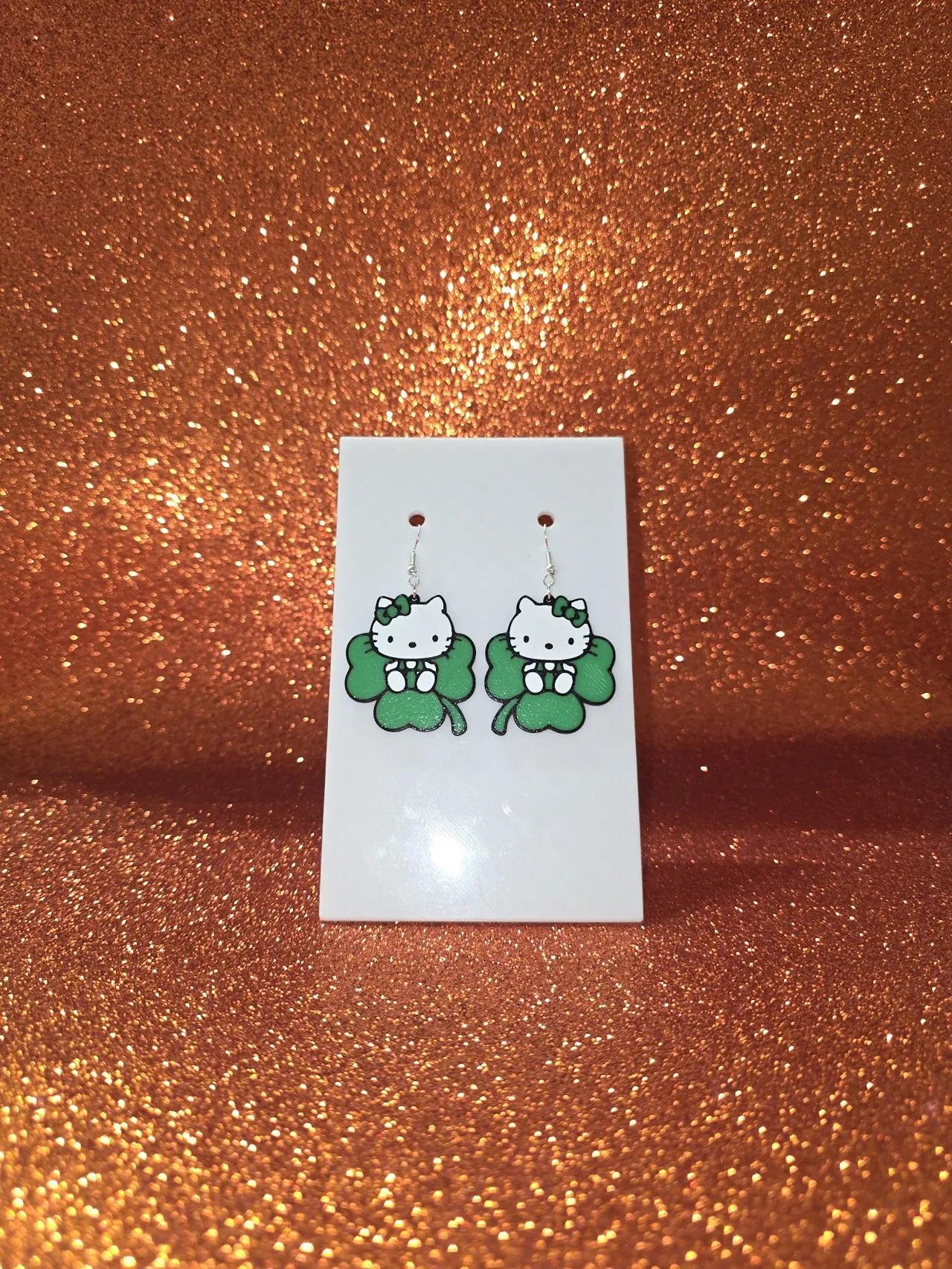 Hello Kitty St. Patrick day v2 earrings view 2