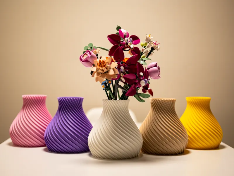 Elegant Twist Vase for Brick Flowers
