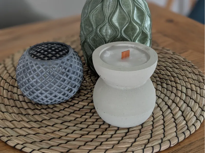Modern concrete tealight | DIY Silicone Mold - 02