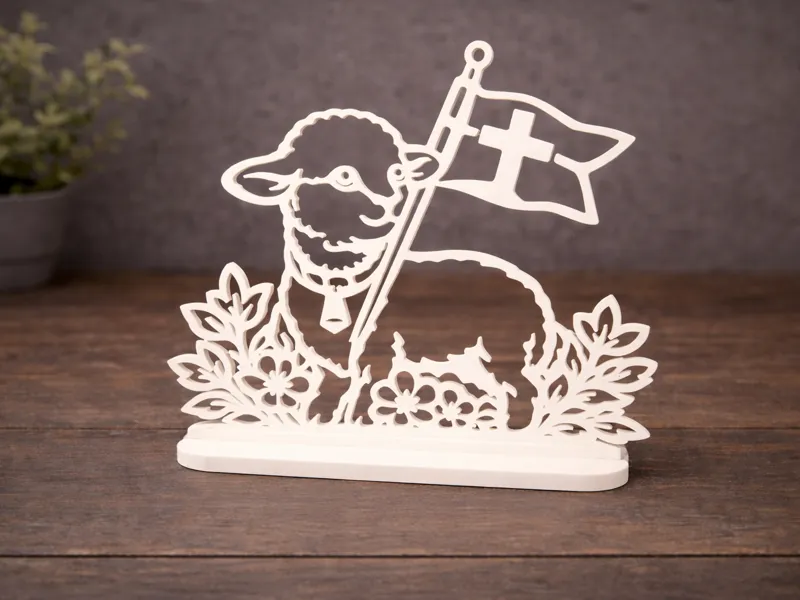 Easter Lamb with Cross Flag