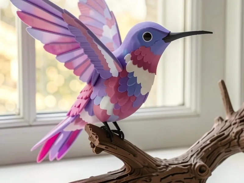 Spring Home Decor Hummingbird Woodland Figurine