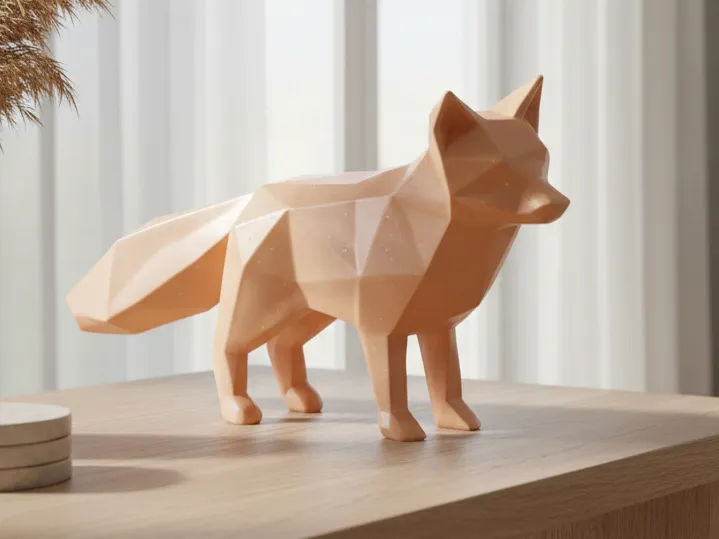 Geometric Fox Decor Figure
