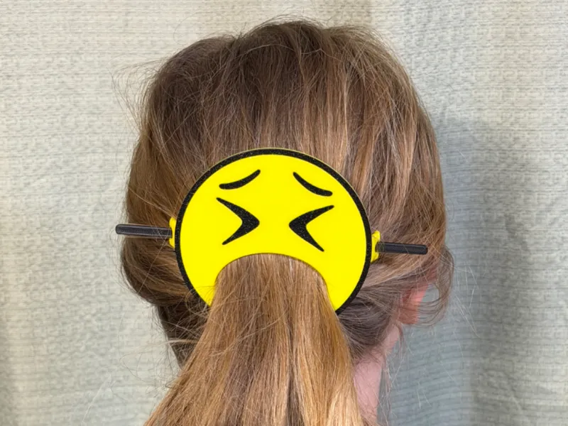 Vomit Emoji Hair Clip