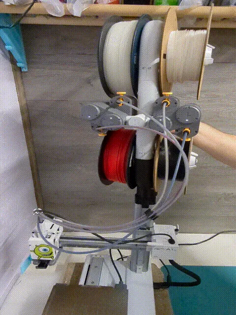 A1 Mini AMS Lite Rotating Top Mount Vertical Stand view 3