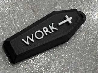 Coffin work key chain