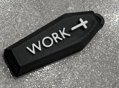 Coffin work key chain