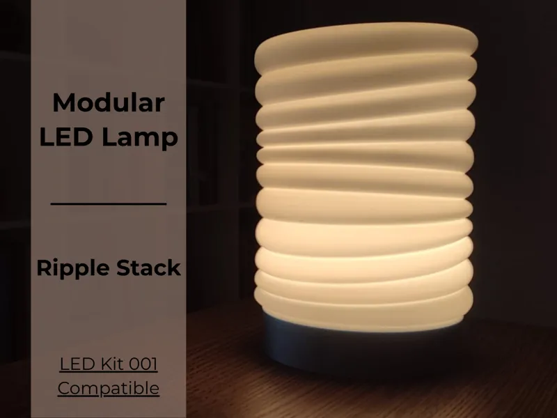 Modular LED Lamp - Ripple Stack