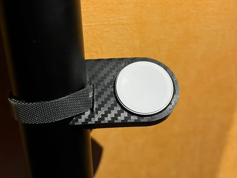 Apple Watch charger holder for monitor arm