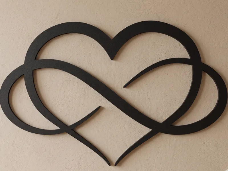 "Timeless Love: Infinity Heart Wall Art"