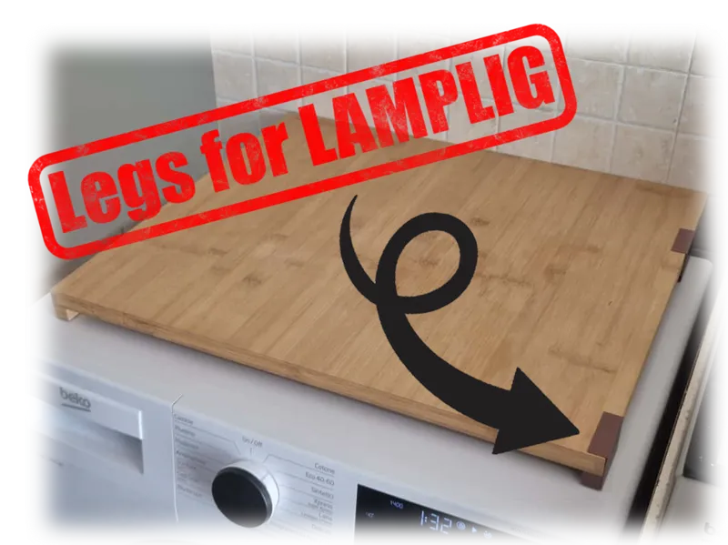 Legs for IKEA LAMPLIG Chopping board