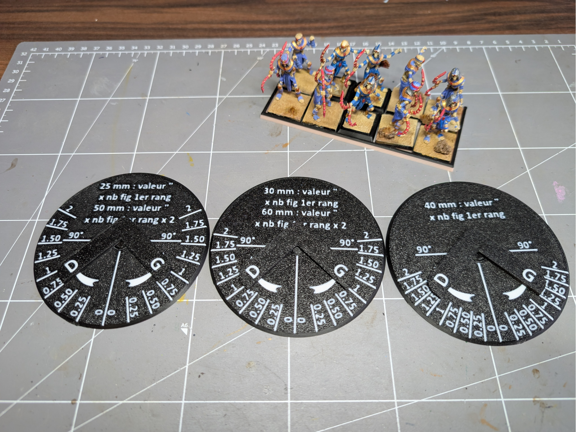 Outils mesure mouvement pivot - jeux de figurines