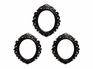 Gothic Oval Skull Picture Frame Baroque
