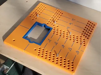 Electric plug routing template