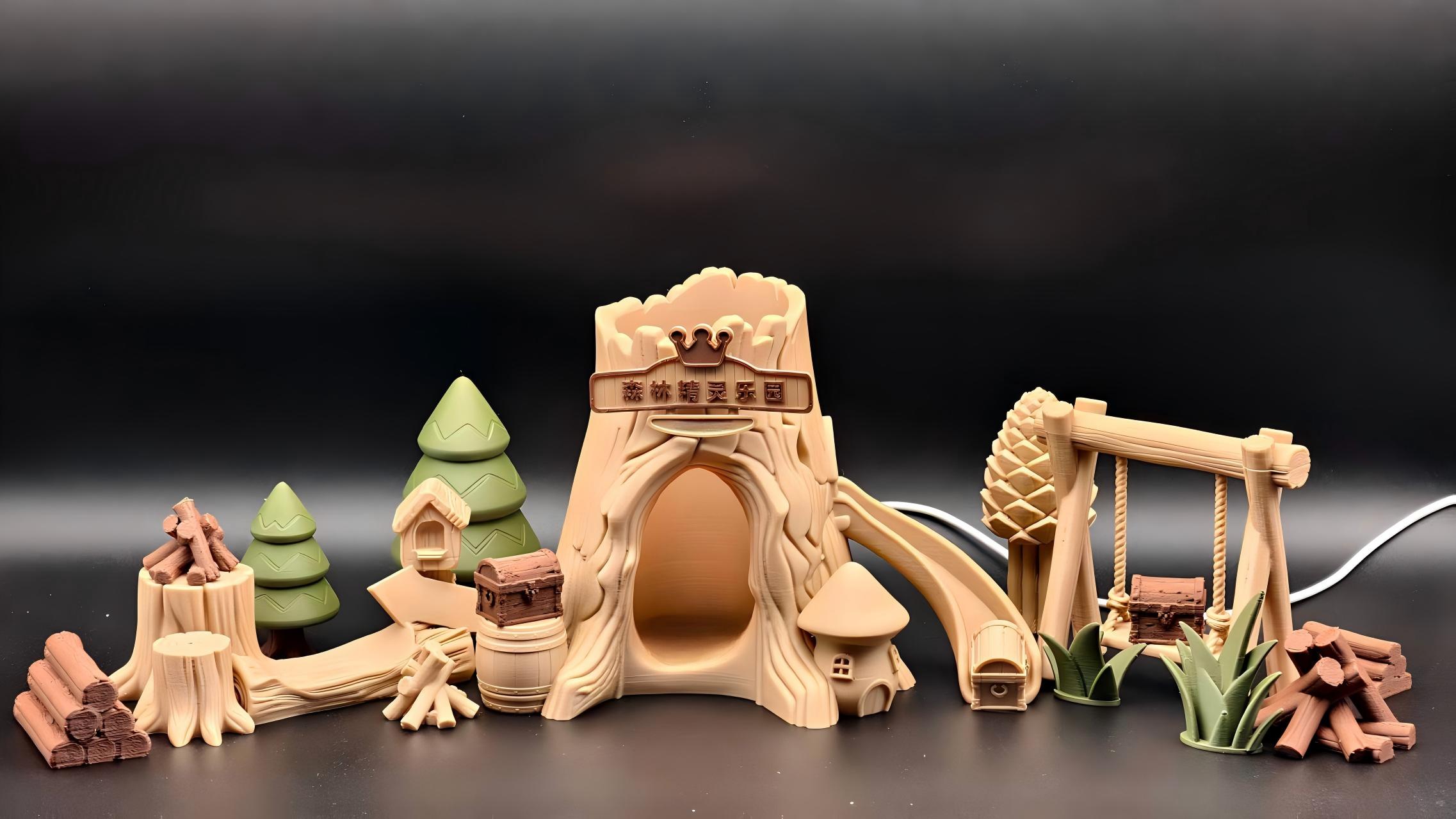 Miniatura 1 do modelo 3D 森林精灵乐园