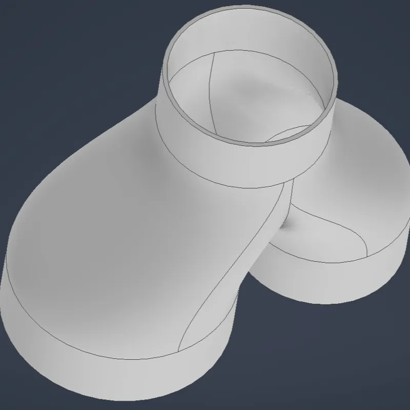 3' passthrough with 4' inlet duct connector