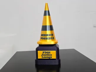 Traffic Cone Trophy – The Golden Road to Success