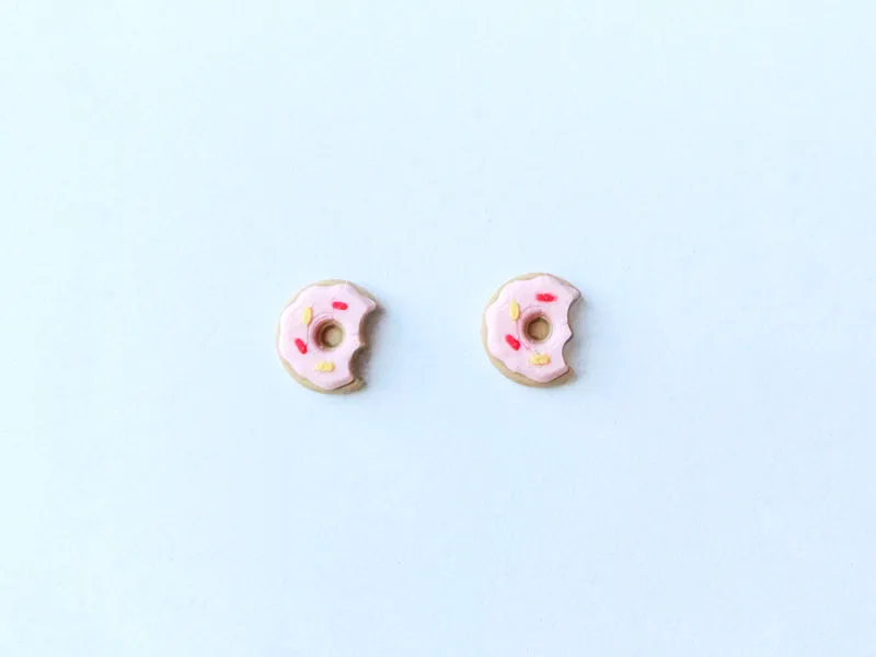 Chomped Donut Earrings