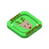 Single Reindeer Spinner - Red Nose - Dark Words