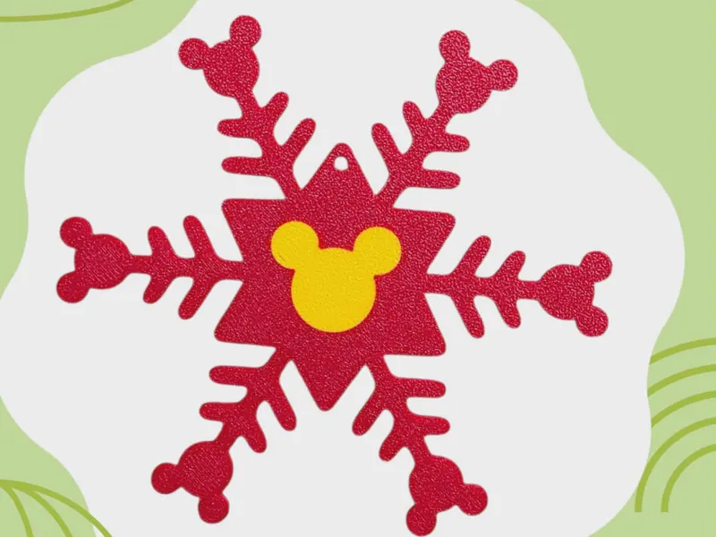 AMS version Mickey Mouse themed snowflake ornament