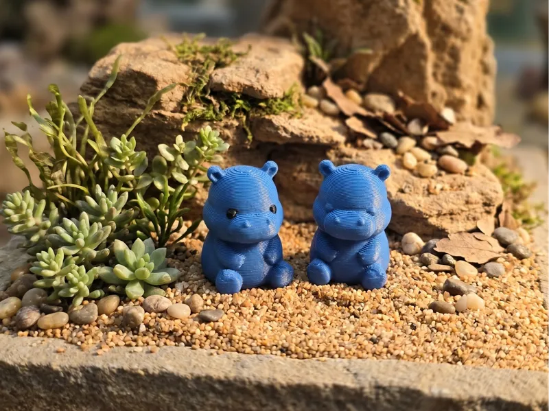 Mini Hippo Figurine - Cute Mini Hippo - Baby Hippo