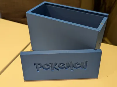 Pokemon Card storage box with magnet secured lid - Free 3D Print Model -  MakerWorld