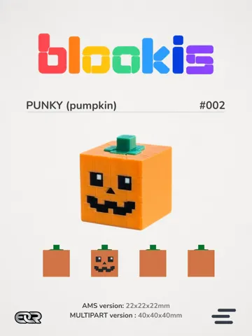 Adorno temático: Blookis - Punky (pumpkin) #002 — vista de referencia 2