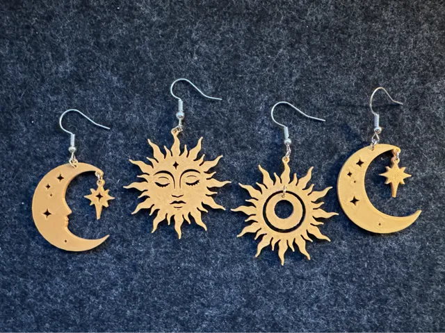 Sun and Moon Earrings