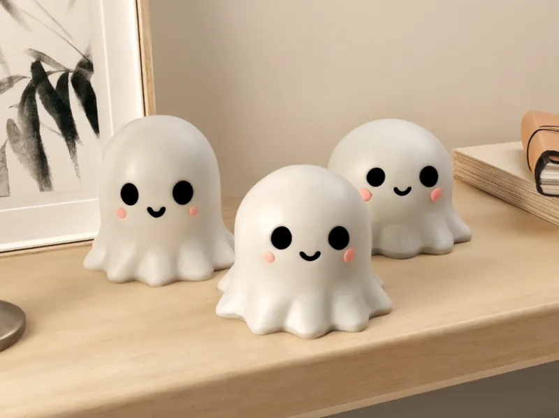 Ghost halloween decor cute chibbi