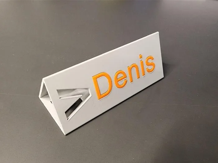 Triangular Tube Name Stand