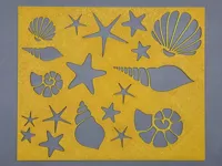 Pochoir motif coquillages d'été — photo 1