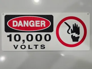 Jurassic Park Screen Accurate 10,000 VOLTS Sign