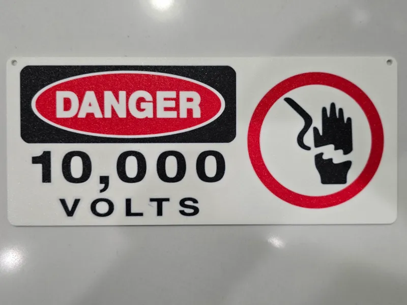 Jurassic Park Screen Accurate 10,000 VOLTS Sign