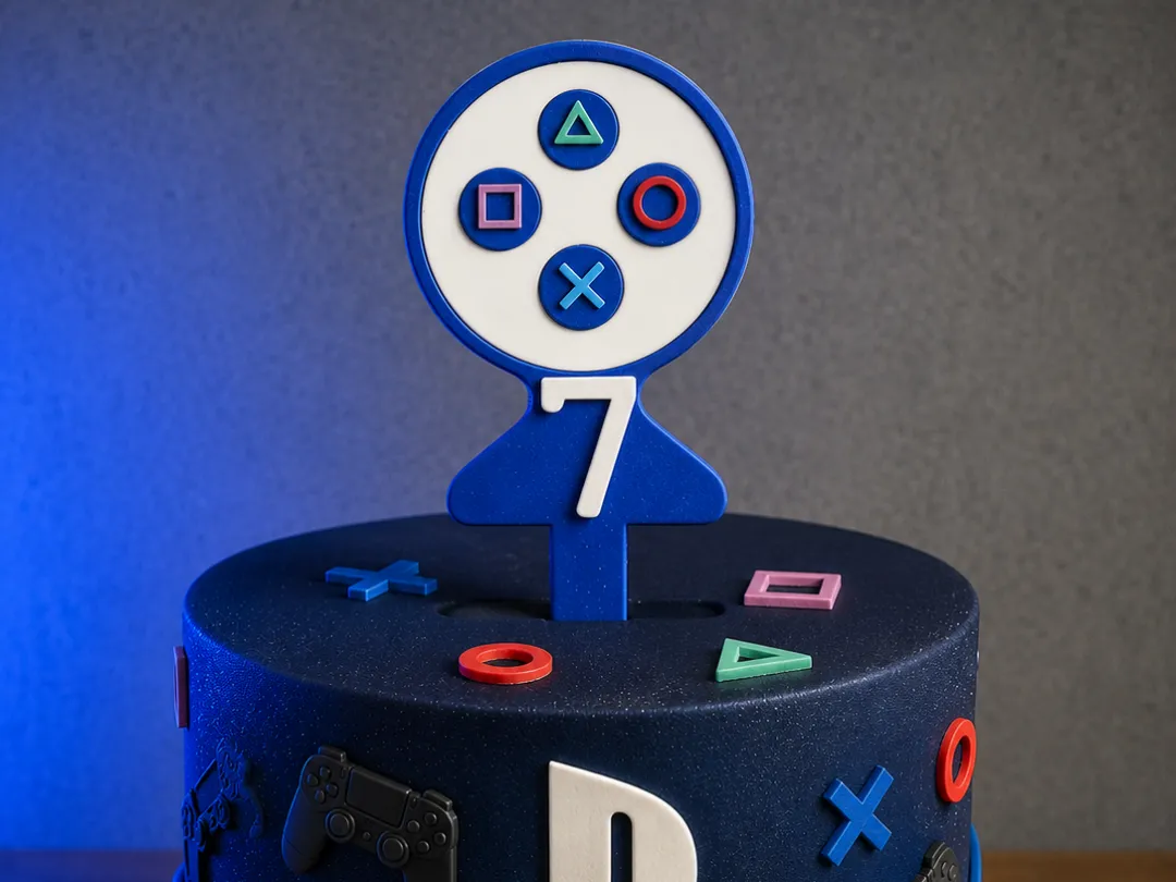 Topper Static Ps Playstation cake topper - Free 3D Print Model - MakerWorld