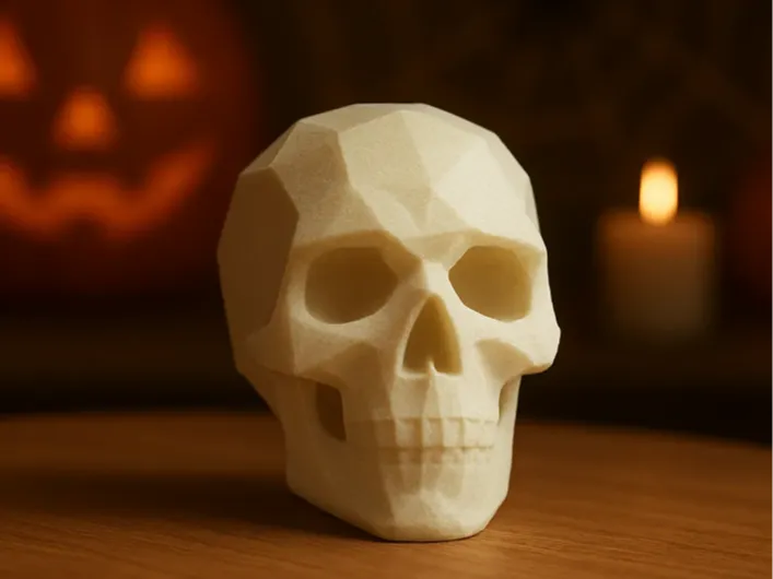 Halloween low-poly Skull
