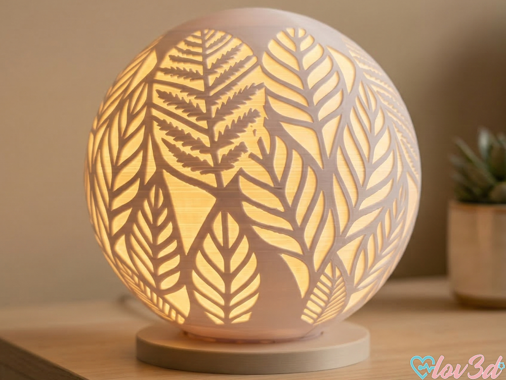Leaf Lattice Globe & Simple Base Tealight Lamp